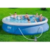 Bestway Fast Set Pool 457 x 84 cm (15 ft) Round Inflatable Above Ground Pool with Filter Pump, 11016 L Capacity, DuraPlus Liner, Prismatic Stone Print