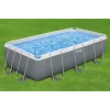 Bestway Frame Pool 404 x 201 x 100 cm Taisnstūra Virszemes Baseins ar Filtra Sūkni, Kāpnēm, Pārsegu un ChemConnect Dozatoru