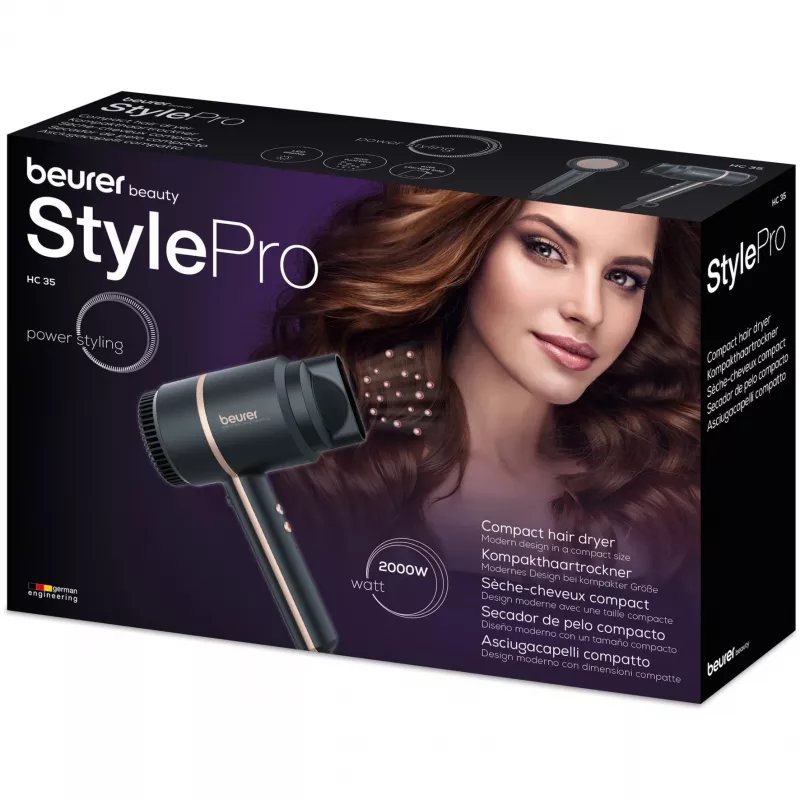 Beurer HC 35 kompakts matu žāvētājs - 1600 W jonu ar salokāmu rokturi (59392)