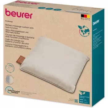 Beurer MG 139 Shiatsu masāžas spilvens ar sildīšanu, uzlādējams, bēšs 102.74