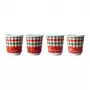 Bialetti 4 Tricolore espreso glāžu komplekts, 80 ml, stikls, Itālijas karoga krāsas, piemērotas trauku mazgājamai mašīnai