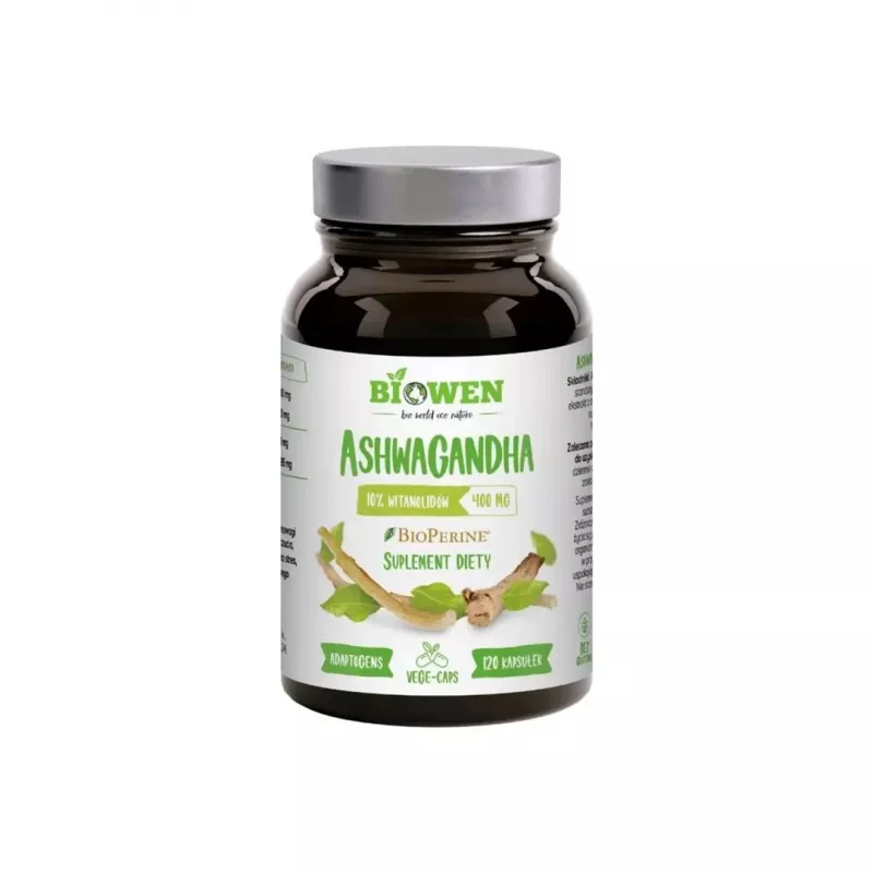 BIOWEN Ashwagandha – Uztura bagātinātājs cilvēkiem – 120 kapsulas