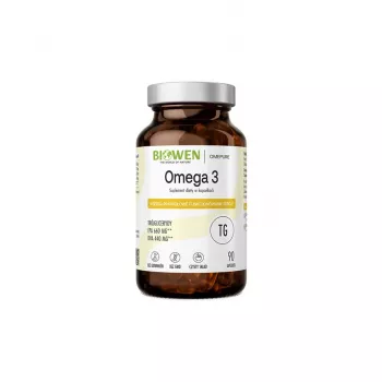 BIOWEN Omega 3 - 660 mg EPA, 440 mg DHA – uztura bagātinātājs cilvēkiem – 90 kapsulas