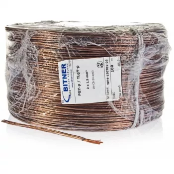 BITNER BiTsound PGY-p (TLgY) 2x1mm2 Skaļruņu kabelis 100m ruļlis