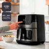 BLACK+DECKER BXAF8001E 8L Digitālais fritieris, 1700W, 8 programmas, nepiedegošs grozs, melns