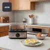 BLACK+DECKER BXKS4800E Olu vārītājs, 400 W, 6 olas, Mīksti/Vidēji/Cieti, Melns