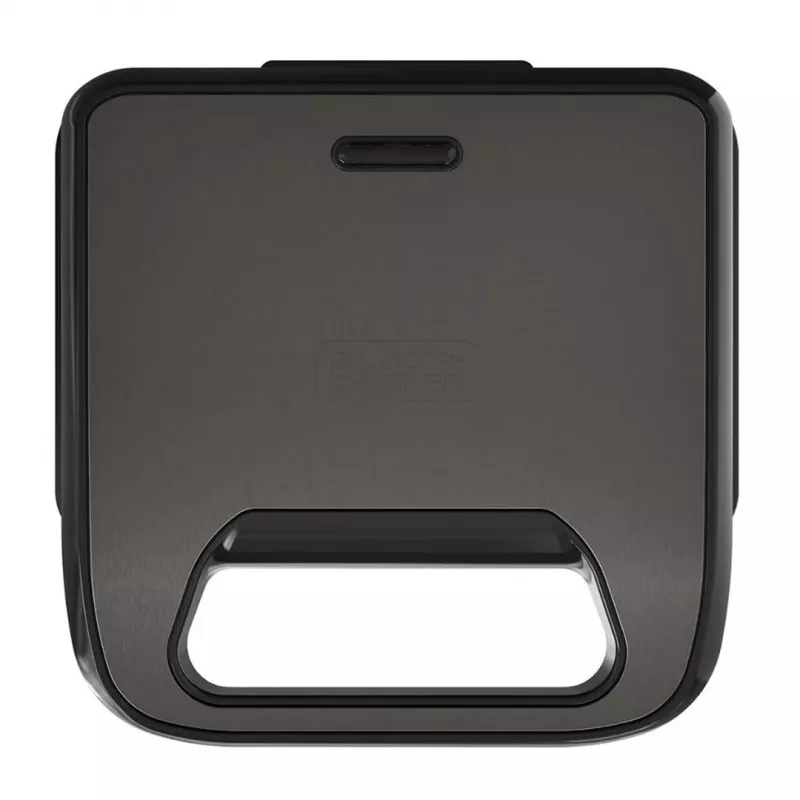 BLACK+DECKER BXSA754E 3-in-1 sviestmaižu gatavotājs, vafeļu pannas un grils ar 3 maināmiem nepiedegošiem paneļiem, 750 W, nerūsējošais tērauds
