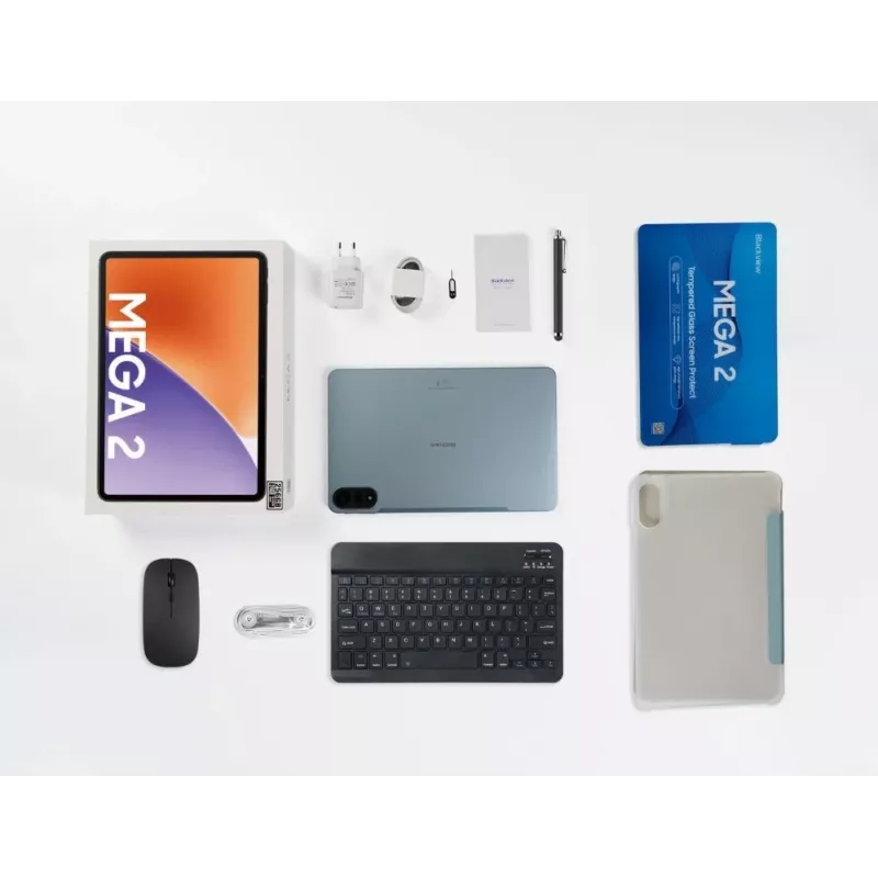 Blackview MEGA 2 Planšetdators 11.52 inch 6/256GB 4G LTE Android 13 + Komplekts (Tastatūra, Maciņš, Irbulis, Pele) Zaļš