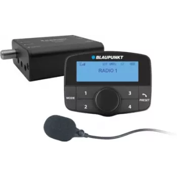 Blaupunkt DABNPLAY 550 DAB+ uztvērējs ar FM raidītāju, Bluetooth brīvroku sistēmu, tālvadības pulti, melns 2 010 025 000 000
