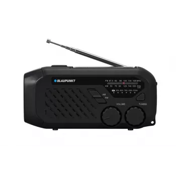 Blaupunkt ER10 pārnēsājamais radio ar lukturīti, FM/AM, ar bateriju darbināms, melns