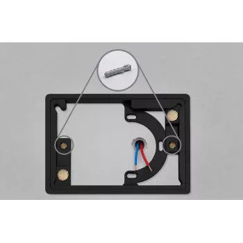 Blebox framePanelM melns padziļināts sienas montāžas rāmis priekš ControlPanelM