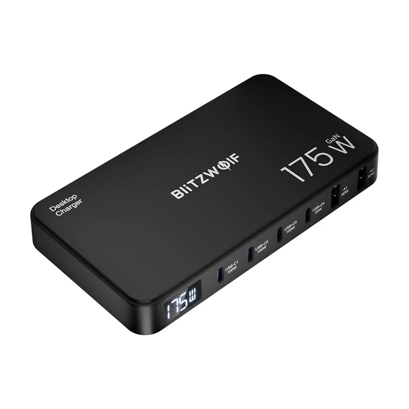 Blitzwolf BW-S30 6-in-1 uzlādes stacija 4xUSB-C + 2xUSB 175W