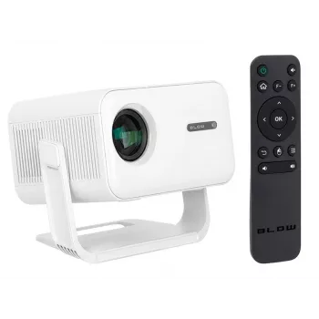 BLOW AndroidTV FullHD MaxView pārnēsājamais projektors balts