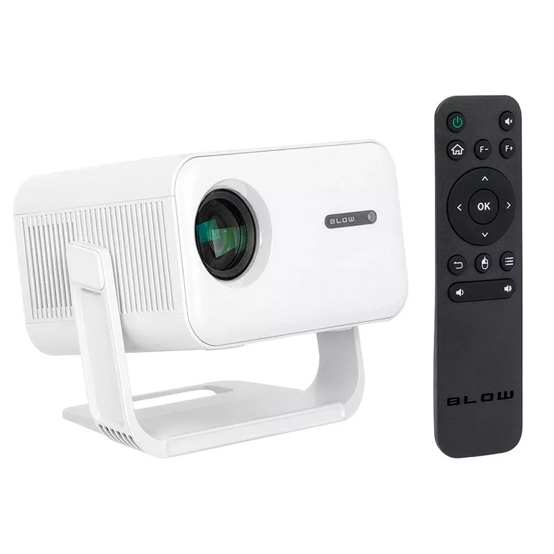 BLOW AndroidTV FullHD MaxView pārnēsājamais projektors balts