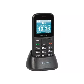 BLOW Black senioru telefons ar statīvu S18D