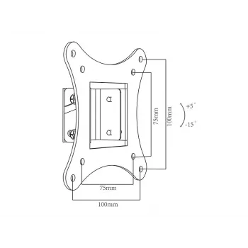 BLOW TV LCD Holder HQ 10-27 Type X Fixed Wall Mount 10-27 collu ekrāniem, VESA 75x75/100x100, 15 kg, melns