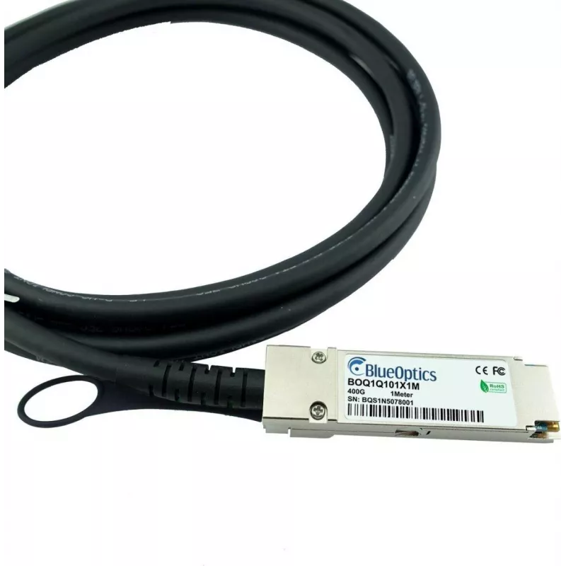 BLUELAN 400G QSFP112 tiešās pievienošanas vara kabelis, 1m, saderīgs ar Supermicro CBL-NTWK-0912-QSFP-1 CBL-NTWK-0912-QSFP-1-BL