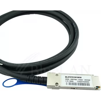 BLUELAN saderīgs Mellanox MCP1650-V00AE30 QSFP56 tiešais pieslēguma kabelis, 200GBASE-CR4, InfiniBand, 30AWG, 0,5 metri (MCP1650-V00AE30-BL)