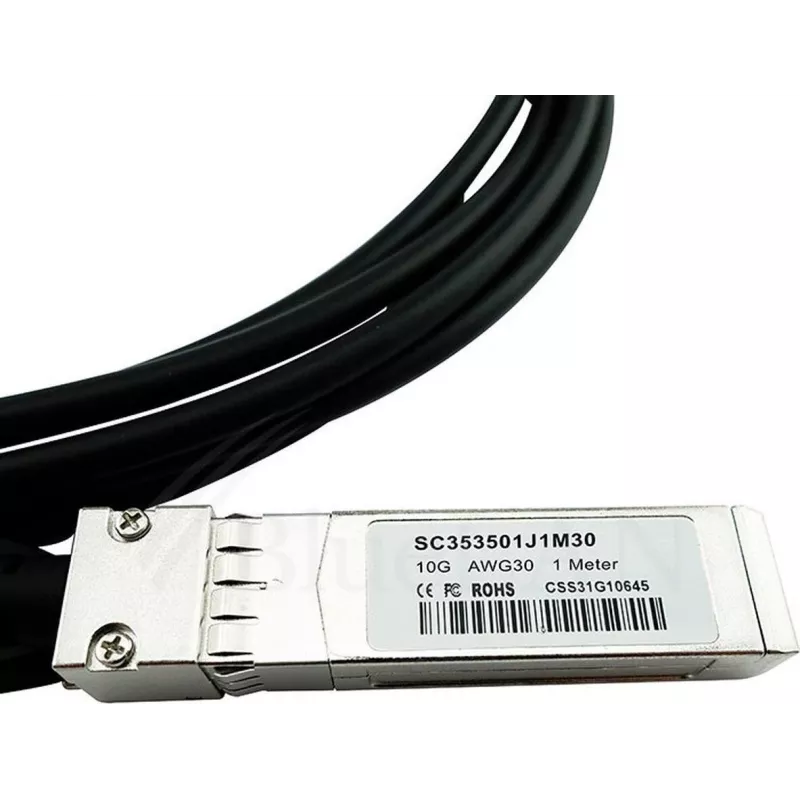 BlueOptics saderīgs Cisco SFP-H10GB-CU5M BlueLAN 10GBASE-CR pasīvais SFP+ uz SFP+ tiešās pievienošanas kabelis, 5M, AWG24 (SFP-H10GB-CU5M-BL)
