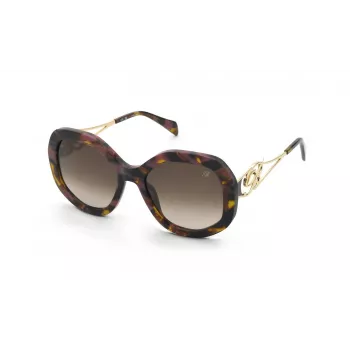 BLUMARINE Sieviešu SBM892-550AHL Tauriņveida saulesbrilles Havana Brūns gradients 55mm