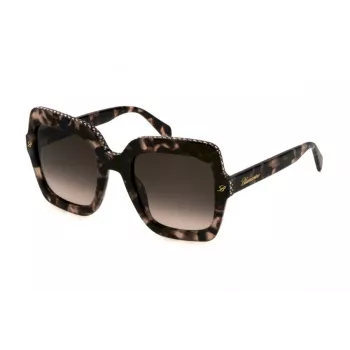 BLUMARINE Sieviešu saulesbrilles SBM836S5301GQ - Pārliecinošs kvadrātveida tauriņa rāmis, pelēki gradienta lēcas, UV400 aizsardzība
