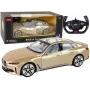 BMW I4 Remote Control Car RC Rastar Gold 1:14