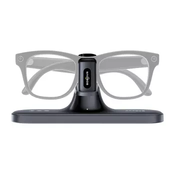 BoboVR CG2 uzlādes stacija VR austiņām – 3-in-1 magnētiskā dokstacija ar 350mAh klipsi un ceļojumu maciņu, melna