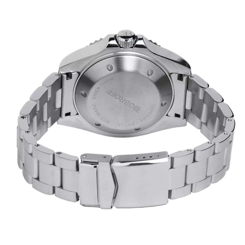BOBROFF BF001 Vīriešu analogais kvarca pulkstenis 44mm melna ādas siksniņa