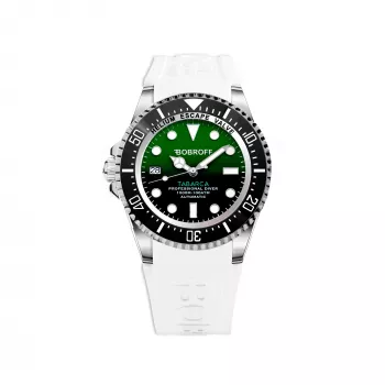 BOBROFF MAN BF0002i-BFSTB 44mm Analogais kvarca pulkstenis Melna āda
