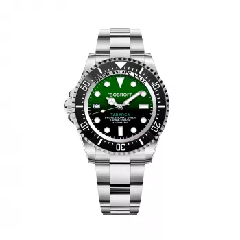 BOBROFF MAN BF0002i Kvarca analogais pulkstenis 42mm Melns ciparnīca Ādas siksniņa