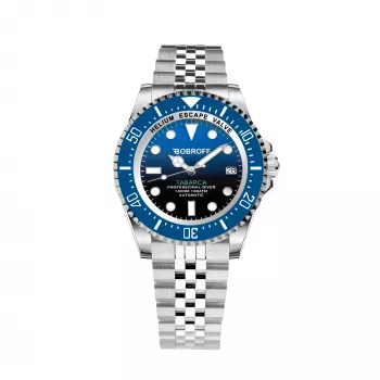 BOBROFF MAN BF0003baBFSTJ Analogais kvarca pulkstenis 42mm melns ciparnīca ādas siksniņa
