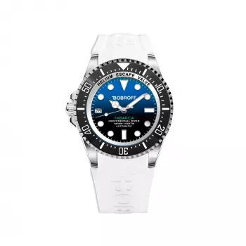 BOBROFF MAN BF0003i-BFSTB 42mm Vīriešu kvarca analogais pulkstenis, nerūsējošais tērauds, melns ciparnīca, sudraba aproce