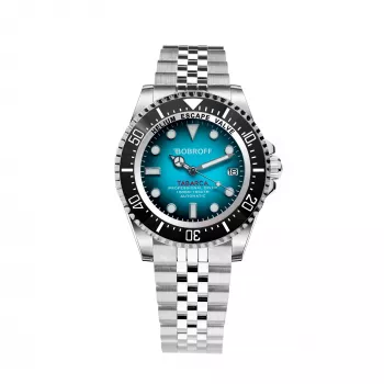 BOBROFF MAN BF0009-BFSTJ Analogais kvarca pulkstenis 44mm melns ciparnīca ādas siksniņa