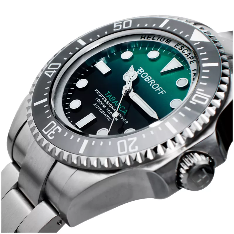 BOBROFF MAN BF002 Analogais kvarca rokas pulkstenis 44mm melna ādas siksna