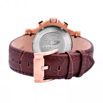 BOBROFF MAN BF1001M65 Analogais kvarca pulkstenis 44mm melns ciparnīca ādas siksniņa
