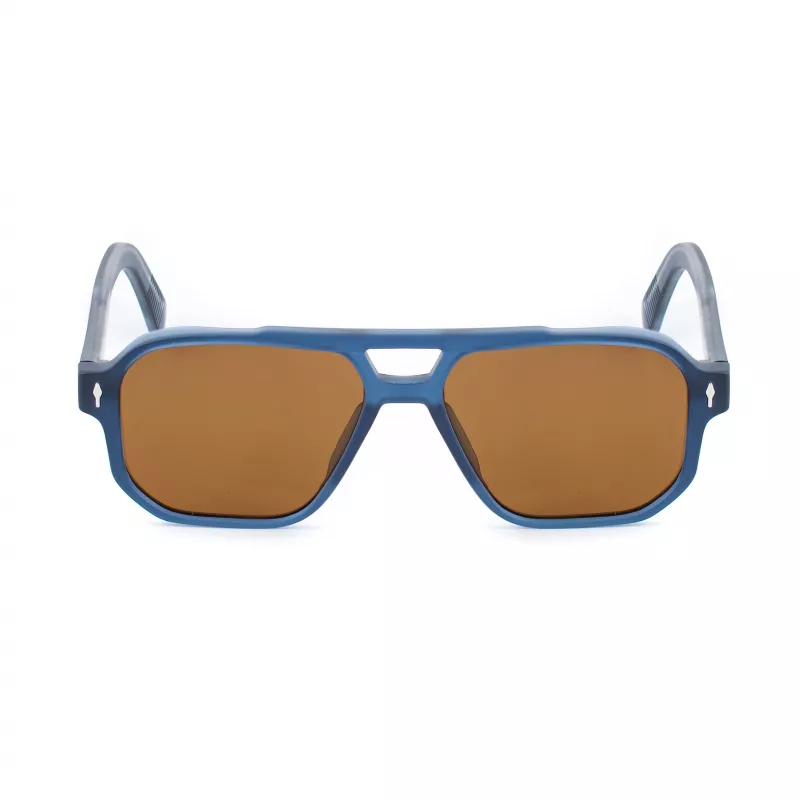 BOBROFF MAN BFG0007-C4 Saulesbrilles - Taisnstūra acetāta rāmis ar UV400 aizsardzību - 55/15/143 mm