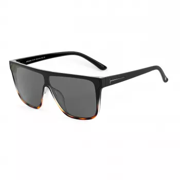 BOBROFF Vīriešu BFG0032-G11P taisnstūra polarizētas saulesbrilles - melnas/pelēkas