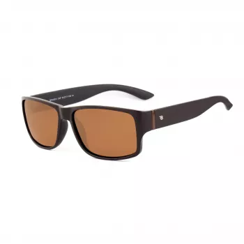BOBROFF Vīriešu modes saulesbrilles BFG0031-C4P - Taisnstūra melns rāmis, UV400 lēcas