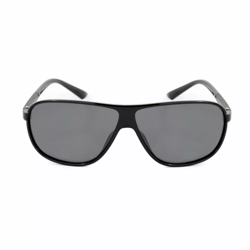 BOBROFF Vīriešu taisnstūra saulesbrilles BFG0022-C1P - melns rāmis, pelēkas lēcas, UV400