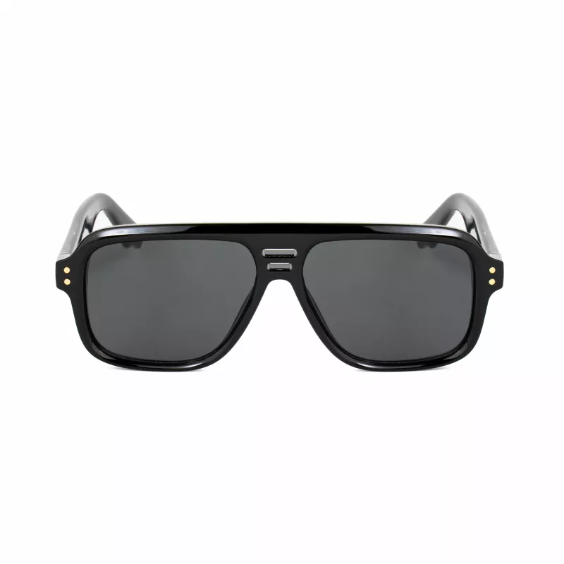 BOBROFF Vīriešu saulesbrilles BFG0019-C1 Melns rāmis Pelēkas lēcas UV400 56-19-148