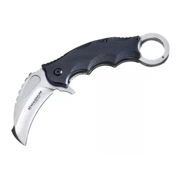 Boker Magnum Alpha Kilo Saliekamais nazis 440A Nerūsējošā tērauda Drop Point asmens G-10 rokturis Linerlock