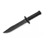 BOKER MAGNUM John Jay Izdzīvošanas nazis 02SC004 Fiksēts asmens 440A Nerūsējošais tērauds Clip Point zāģa mugura Alumīnija rokturis ar izdzīvošanas komplektu un ABS maksts