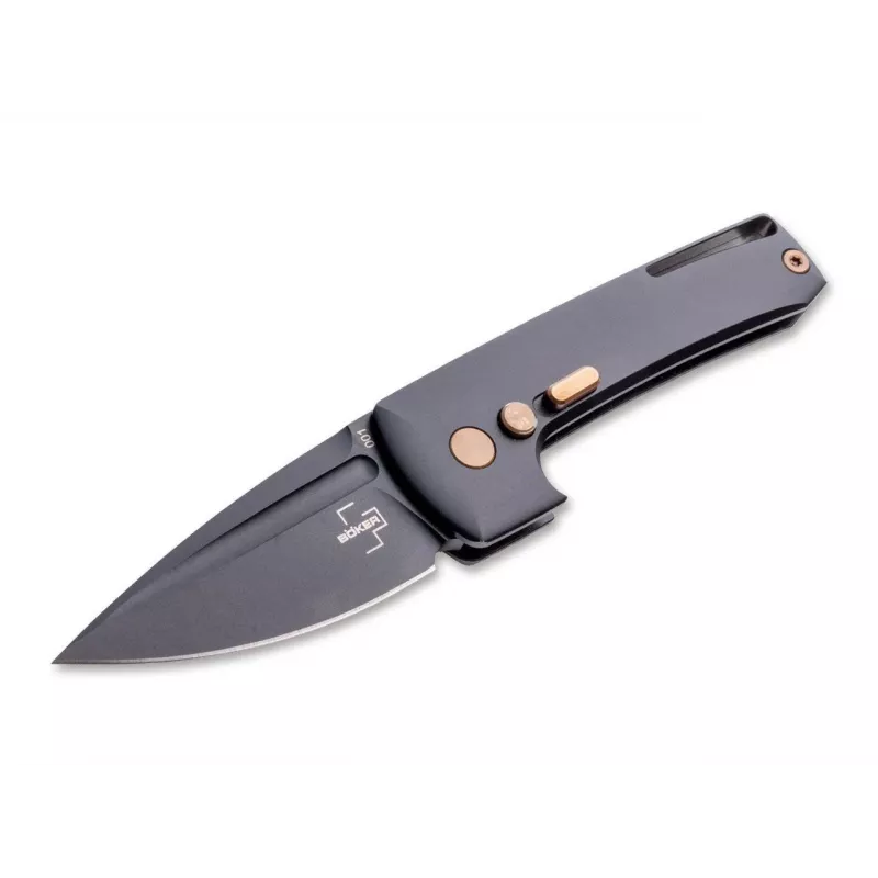 Böker Plus Harlock Mini Flipper Knife D2 Steel G10 Black