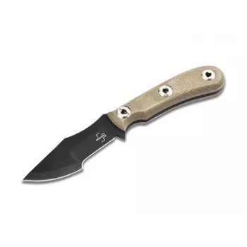 Boker Plus Micro Tracker 2.0 Fiksēta Asmens Nazis, 154CM Stonewash Drop Point, Micarta Roks, Kydex Maksts