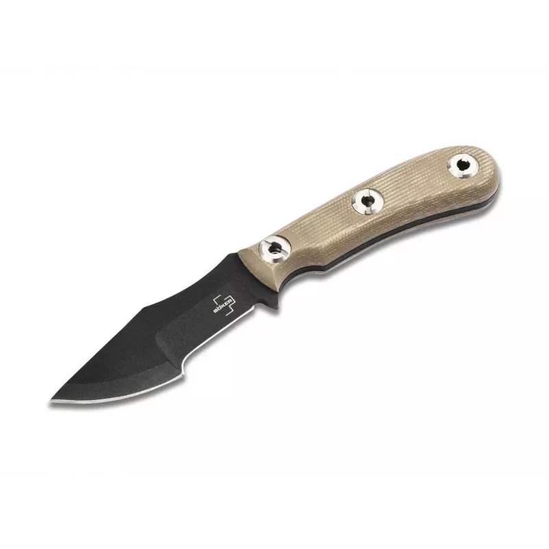 Boker Plus Micro Tracker 2.0 Fiksēta Asmens Nazis, 154CM Stonewash Drop Point, Micarta Roks, Kydex Maksts