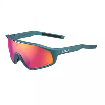 Bolle BS010009 Unisex Sporta saulesbrilles - Melns neilona rāmis, Pelēkas polikarbonāta lēcas, UV400 aizsardzība