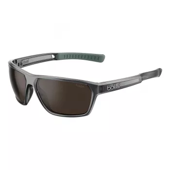 BOLLE BS045002-S Unisex Sporta Saulesbrilles - Matēts Melns Rāmis, Pelēka Lēca, 63/15/130 mm