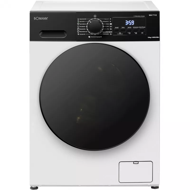 BOMANN WA 7112 Sirdsveida vafeļu gatavotājs, 1000 W, Balts/Melns