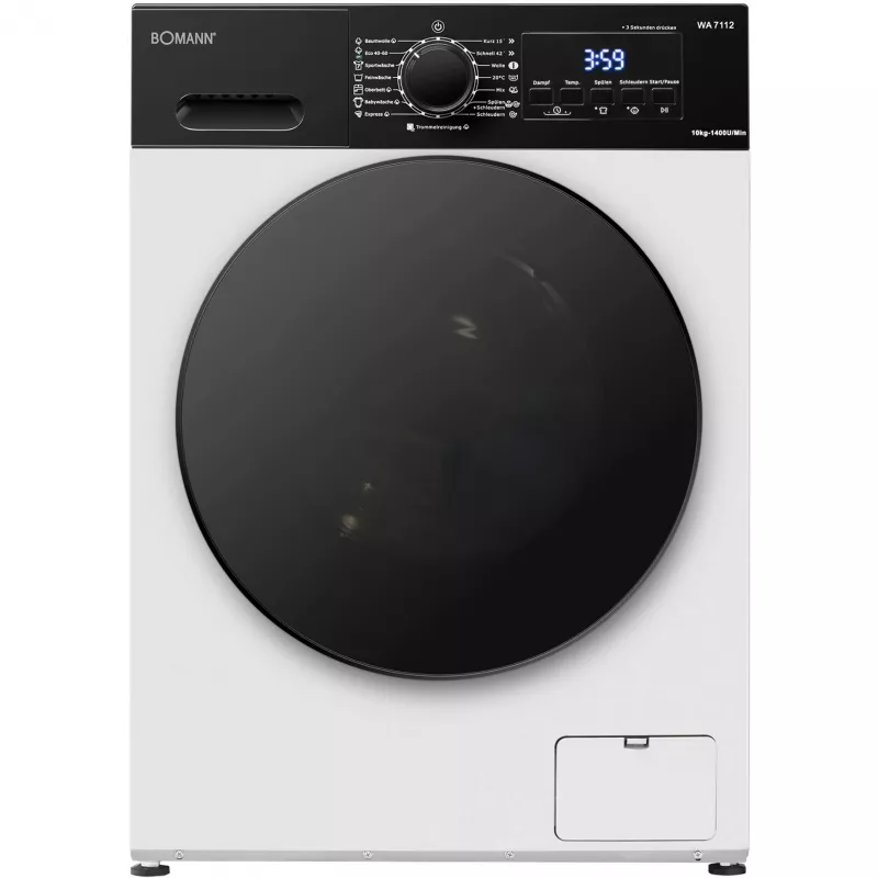 BOMANN WA 7112 Sirdsveida vafeļu gatavotājs, 1000 W, Balts/Melns