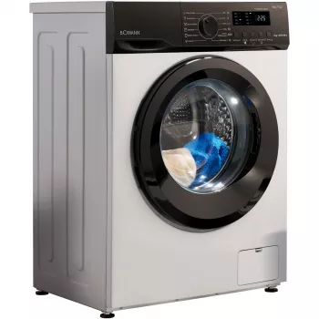 BOMANN WA 7162 Priekšējās ielādes veļas mazgājamā mašīna, 7 kg, 1400 apgr./min, Balts/Melns